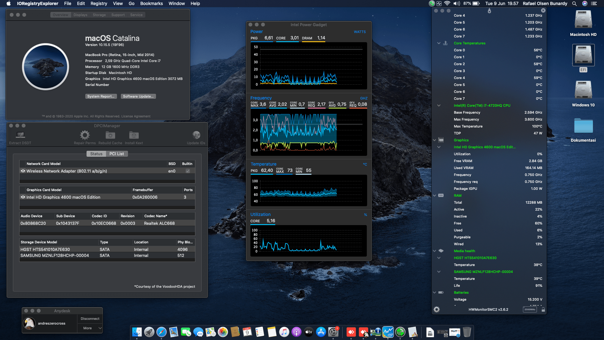 Success Hackintosh macOS Catalina 10.15.5 Build 19F96 in Asus ROG G501JW-CN449T